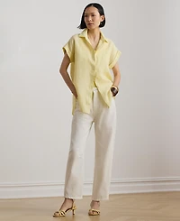 Lauren Ralph Women's Relaxed Fit Short-Sleeve Shirt