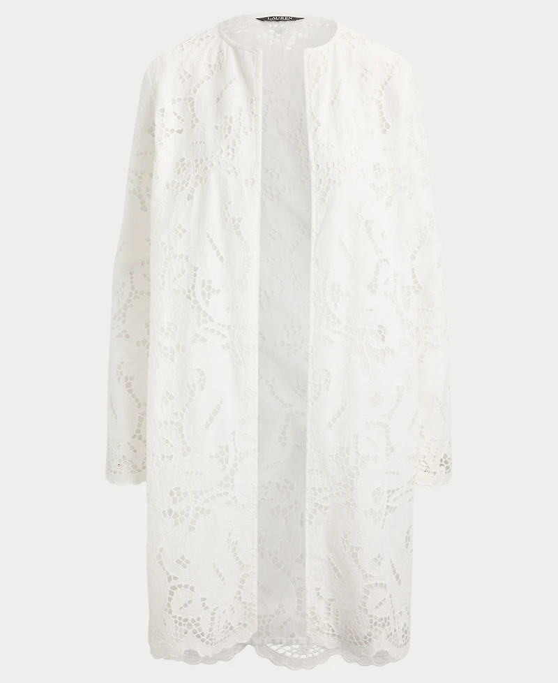 Lauren Ralph Women's Paisley-Eyelet Tunic Jacket