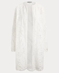 Lauren Ralph Women's Paisley-Eyelet Tunic Jacket