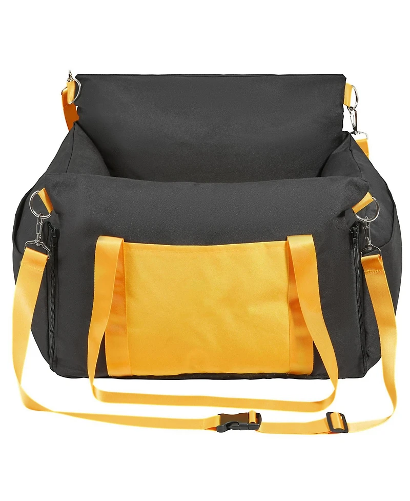 Aostirmotor Dog Booster Car Seat for Small Dogs, Elevated Pet Car Seat with Secure Design for up to 25 lbs