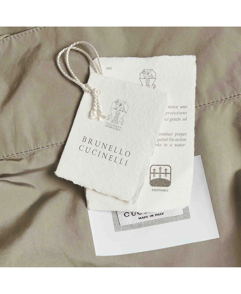 Pre-Owned Brunello Cucinelli Men's Synthetic Hooded Jacket