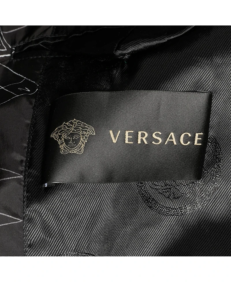 Pre-Owned Versace Men's Graphic Print Zip-Up Bomber Jacket