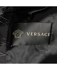 Pre-Owned Versace Men's Graphic Print Zip-Up Bomber Jacket