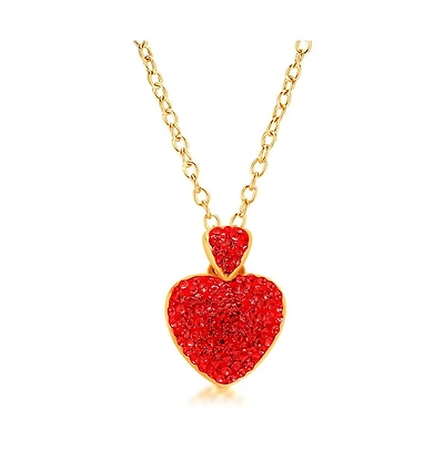 Chanteur Girls 18K Gold Plated Hypoallergenic Heart Pendant Necklace