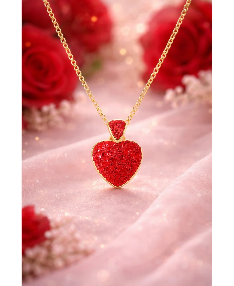 Chanteur Girls 18K Gold Plated Hypoallergenic Heart Pendant Necklace
