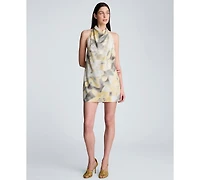 Kenneth Cole Women's Mock Neck Mini Dress