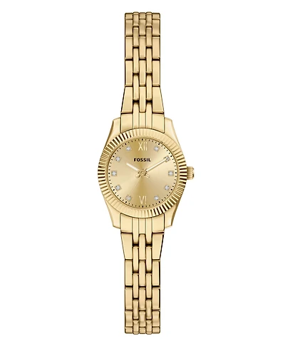 Fossil Women's Scarlette Mini Three-Hand Gold-Tone Stainless Steel Watch, 20mm