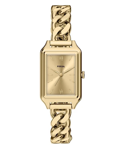 Fossil Women's Raquel Three-Hand Gold-Tone Stainless Steel Watch, 23mm