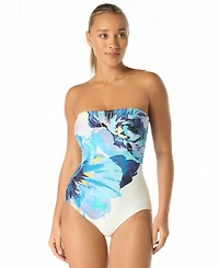 Carmen Marc Valvo Women's Bandeau One-Piece Swimsuit