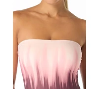 Carmen Marc Valvo Women's Printed Bandeau One-Piece Swimsuit