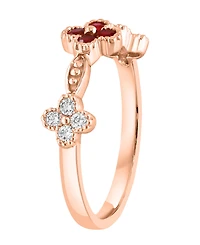 Lali Jewels Ruby (1/5 ct. t.w.) & Diamond (1/5 ct. t.w.) Ring in 14k Rose Gold