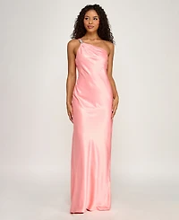 Seni & Cade Women's One-Shoulder Open Drape Back Dress