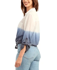 Bcx Women's Textured Button-Front Top