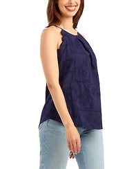 Bcx Women's Patchwork Embroidery Halter Neck Top