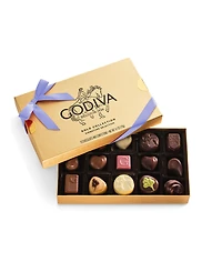 Godiva Assorted Chocolate Gold Gift Box with Iris Ribbon