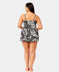 Anne Cole Plus Surplice Maillot Swim Dress