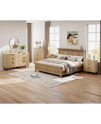 gaomon Fluted Dresser with 6 Drawers, 29.9'' Tall Closet Dresser Organizer with Anti-Tipping Device