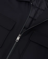 Reiss Men's Technical Quilted Zip-Front Overshirt