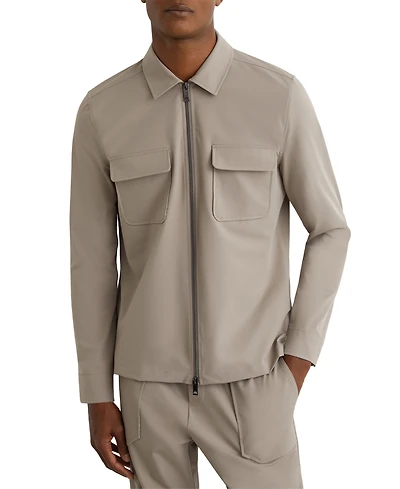 Reiss Men's Technical Zip-Through Overshirt