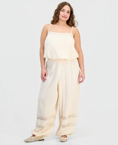 And Now This Trendy Plus Cotton Gauze Balloon Pants, Macy's Exclusive