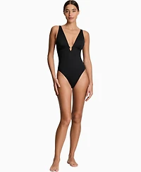 Lauren Ralph Tall Triangle One-Piece Swimsuit