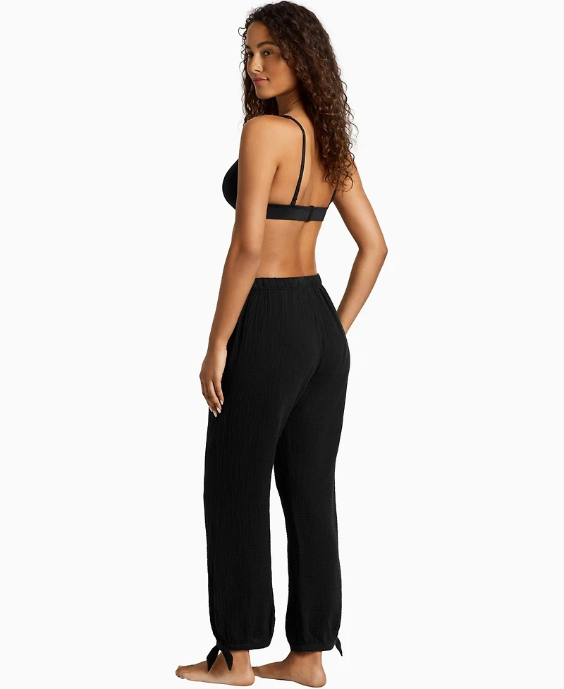Lauren Ralph Women's Cotton Pull-On Cover-Up Pants