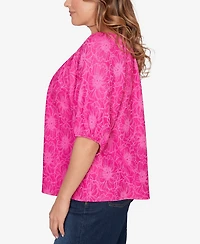 Ruby Rd. Plus Textured Convertible Knit Top