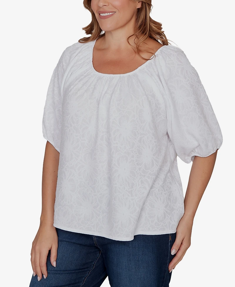 Ruby Rd. Plus Size Textured Convertible Knit Top