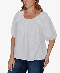 Ruby Rd. Plus Size Textured Convertible Knit Top