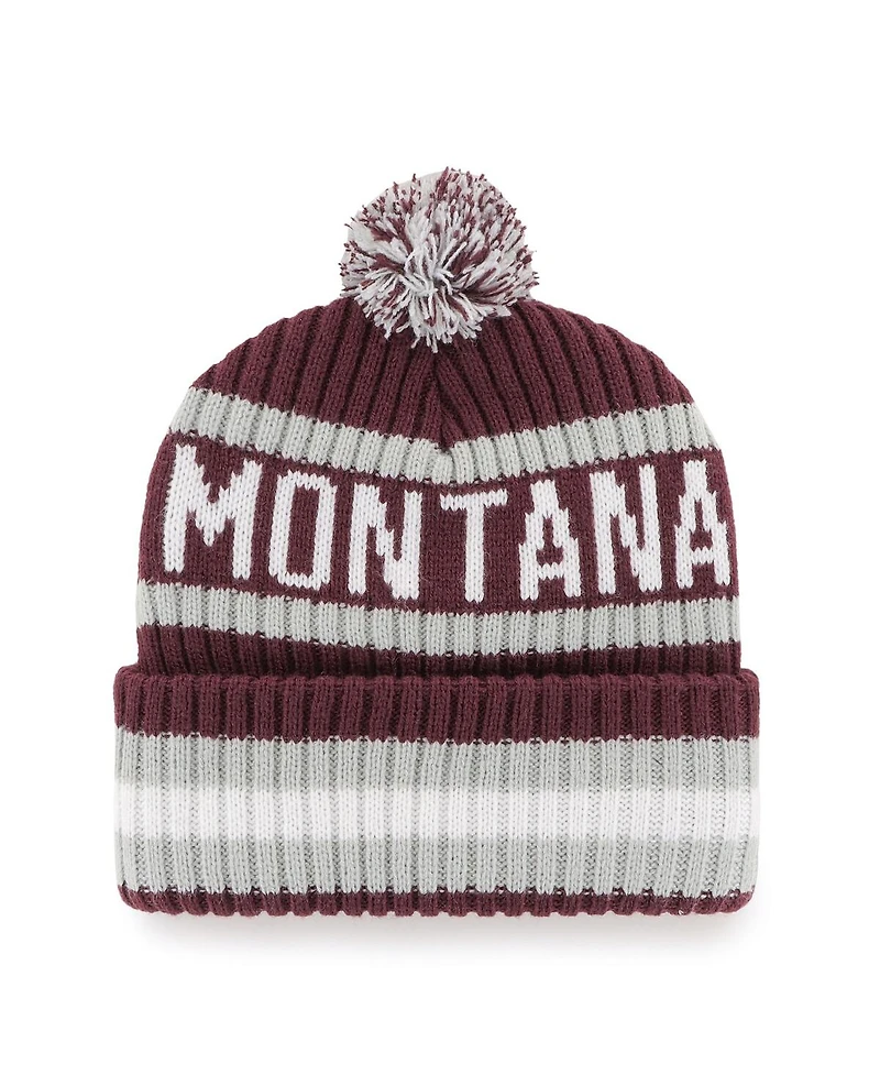 '47 Brand Men's Maroon Montana Grizzlies Bering Cuffed Knit Hat with Pom