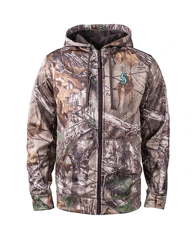 Dunbrooke Men's Camo Seattle Mariners Trophy Realtree Full-Zip Hoodie