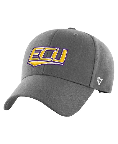'47 Brand Big Boys and Girls Charcoal Ecu Pirates Basic Mvp Adjustable Hat