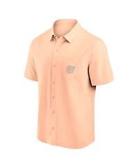 Fanatics Men's Light Pink Baltimore Orioles Front Office Button-Up Shirt