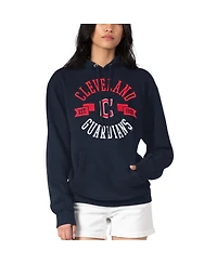 G-iii 4Her by Carl Banks Women's Navy Cleveland Guardians City Graphic Pullover Hoodie