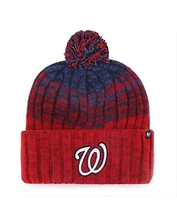 '47 Brand Men's Red Washington Nationals Cascade Cuffed Knit Hat with Pom