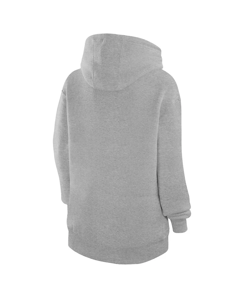 G-iii 4Her by Carl Banks Women's Heather Gray Minnesota Wild Team Logo Tri-Blend Fleece Pullover Hoodie