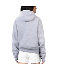 G-iii 4Her by Carl Banks Women's Heather Gray Cleveland Guardians Flowers Graphic Pullover Hoodie