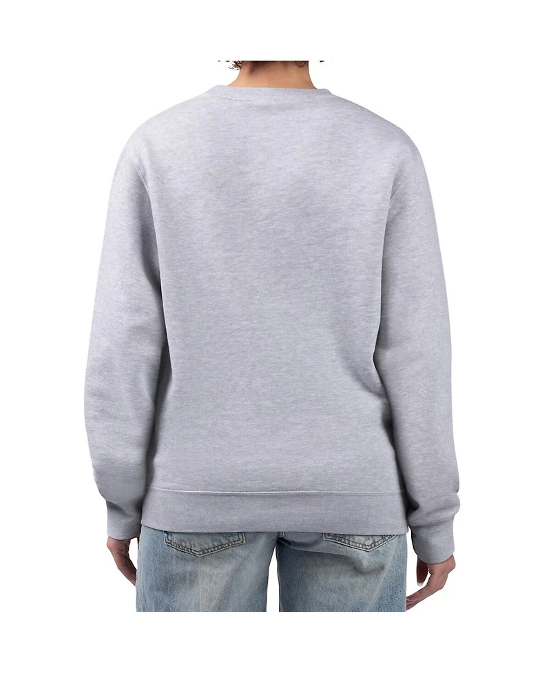 G-iii 4Her by Carl Banks Women's Heather Gray Anaheim Ducks Filigree Team Graphic Fleece Pullover Sweatshirt