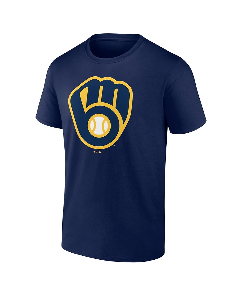 Logo Athletic Men's Navy Milwaukee Brewers T-Shirt