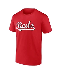 Logo Athletic Men's Red Cincinnati Reds Wordmark T-Shirt