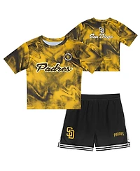 Outerstuff Preschool 2-Piece Gold San Diego Padres Hitter Infielder Set