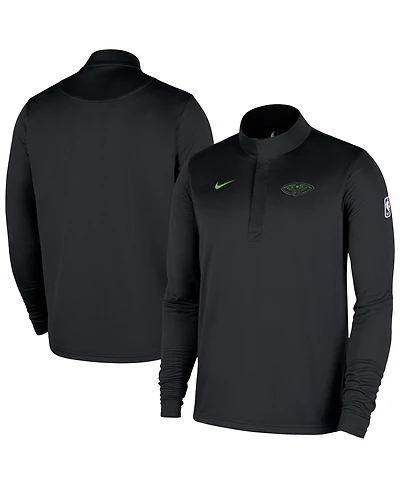 Nike Men's Black New Orleans Pelicans 2025/26 City Edition Remix Authentic Coaches Dri-fit Half-Zip Sweatshirt