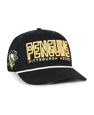 '47 Brand Men's Black Pittsburgh Penguins Byline Hitch Adjustable Hat