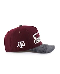 '47 Brand Men's and Women's Maroon Texas A M Aggies Windowpane Plaid Collection Hitch Adjustable Hat