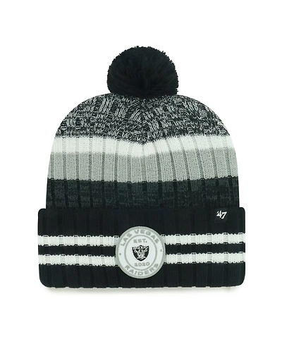 '47 Brand Men's Las Vegas Raiders Quiver Cuffed Knit Hat with Pom