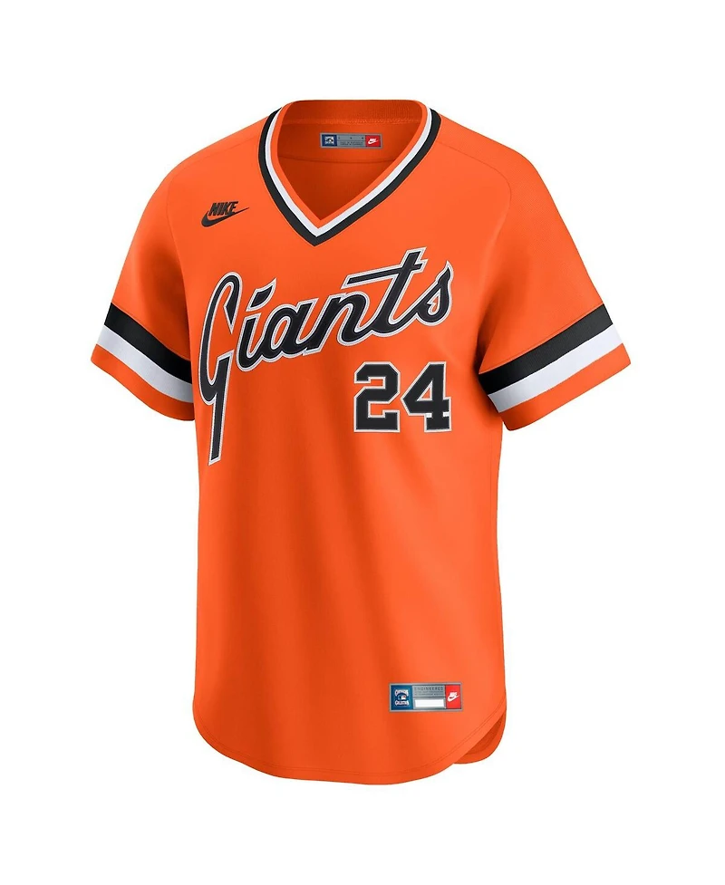 Nike Men's Willie Mays Orange San Francisco Giants Cooperstown Collection Limited Jersey