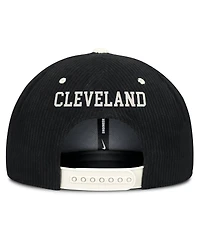 Nike Men's Black Cleveland Guardians Pro Corduroy Structured Snapback Hat
