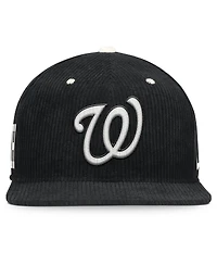 Nike Men's Black Washington Nationals Pro Corduroy Structured Snapback Hat