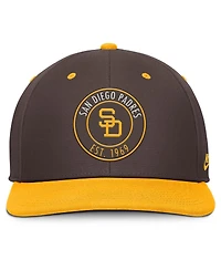 Nike Men's Brown/Gold San Diego Padres Cooperstown Collection Pro Dri-fit Snapback Hat