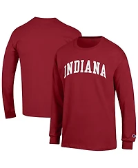 Champion Men's Crimson Indiana Hoosiers Basic Arch Long Sleeve T-Shirt